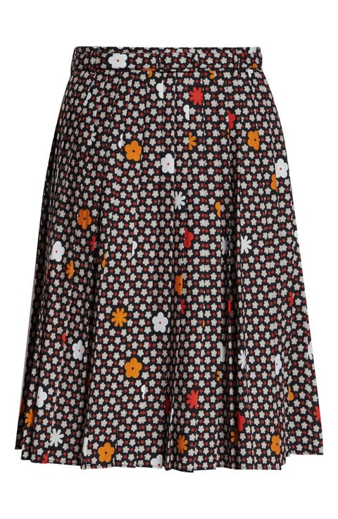 Print Belted Skirt