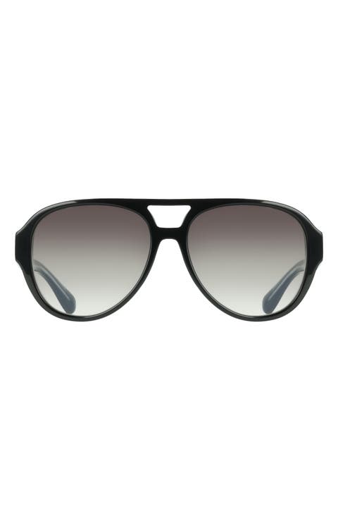 58mm Gancini Aviator Sunglasses