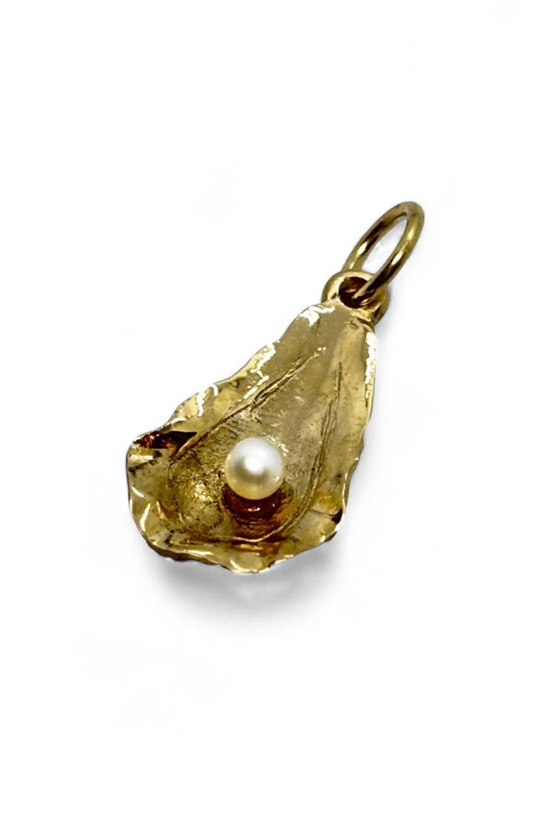 Oyster Charm, Main, color, GOLD