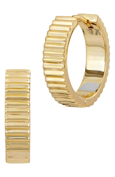Ribbed Hoop Earrings