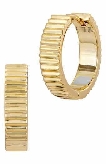 Ribbed Hoop Earrings