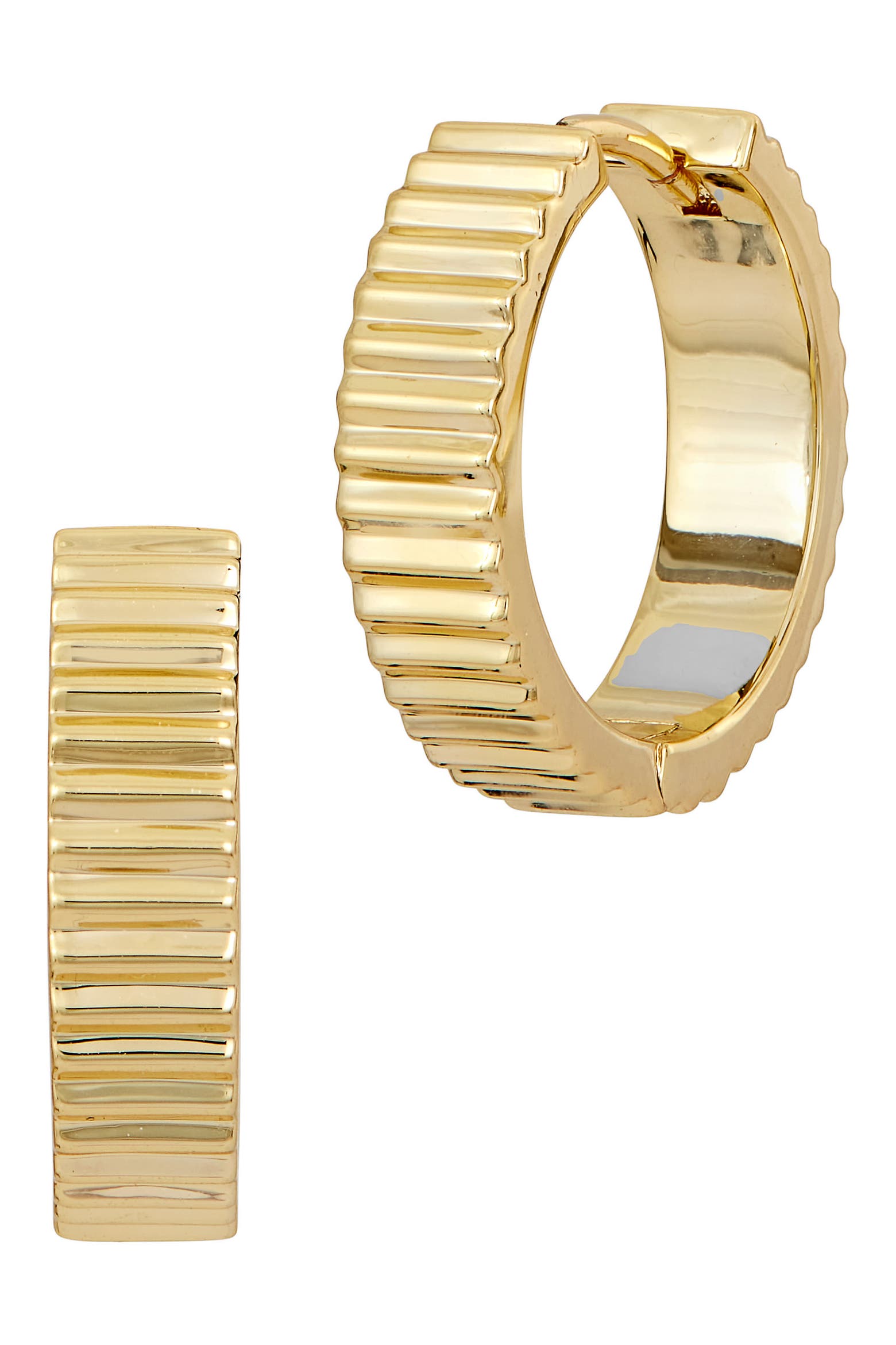 Tech Savvy Color SAVVY CIE JEWELS Ribbed Hoop Earrings (Women) | Nordstromrack