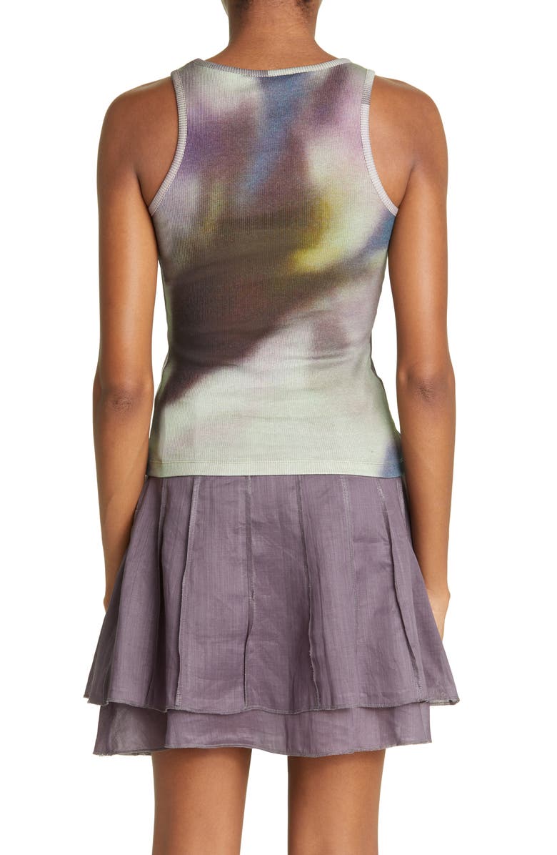 Paloma Wool Floe Print Organic Cotton Rib Tank Top, Alternate, color, 