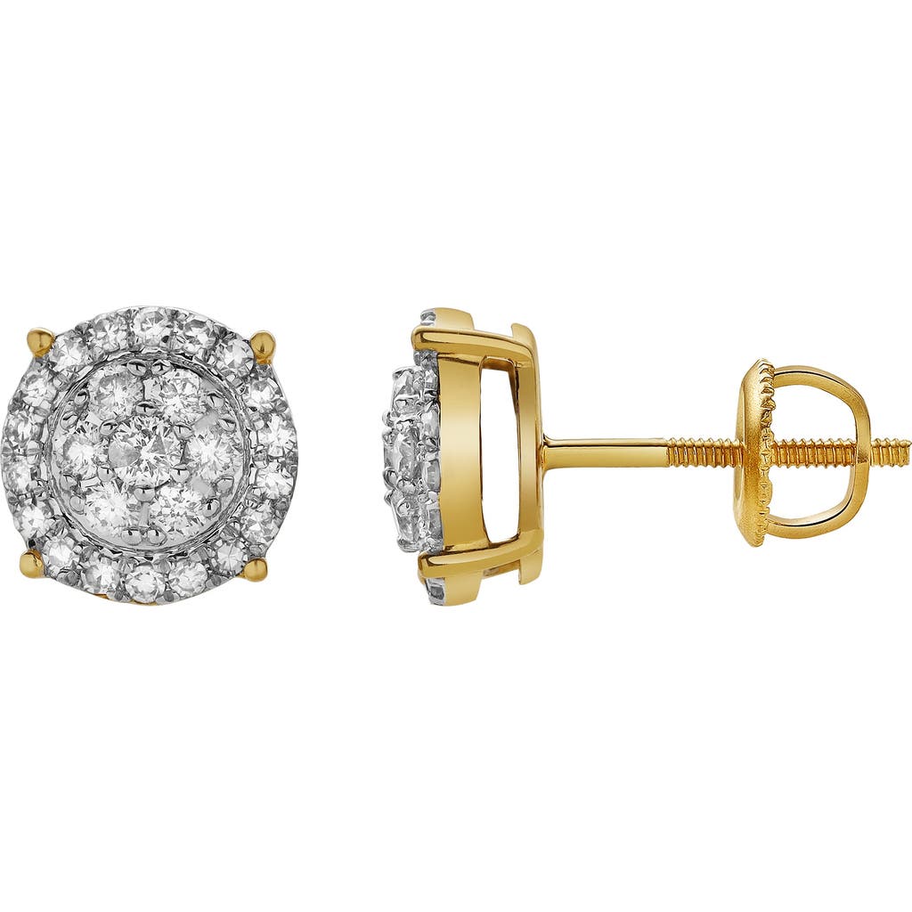 LuvMyJewelry Aethra 10K Yellow Gold Cluster Diamond Unisex Earrings - 0.49 Cts  product