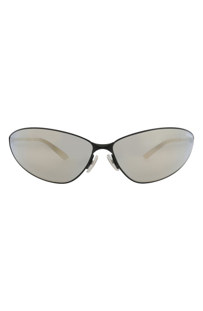 Balenciaga 93mm Shield Mirrored Sunglasses, Main, color, 