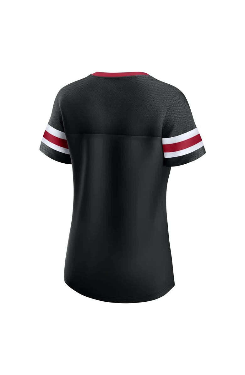 FANATICS Women's Fanatics  Black Atlanta Falcons Lace-Up Bling T-Shirt, Alternate, color, Black