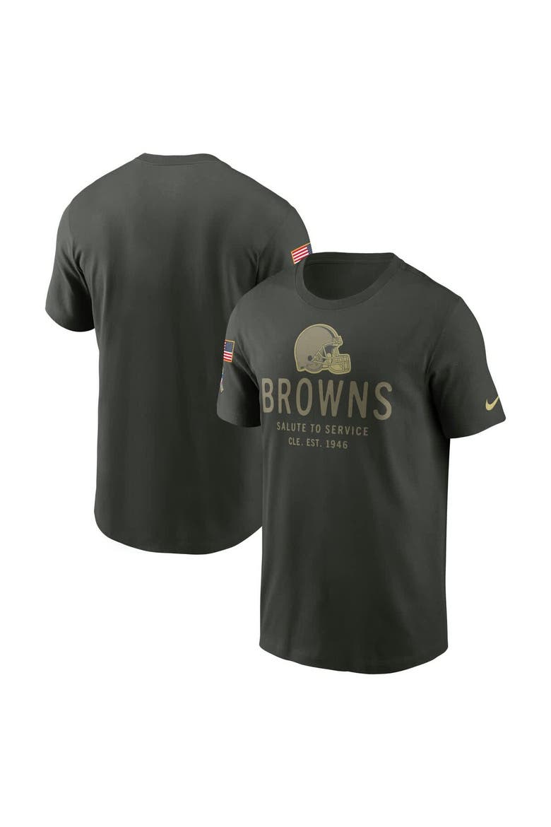 Men's Nike Forest Green Cleveland Browns 2025 Salute to Service Sideline Primary Edge Dri-FIT T-Shirt, Main, color, Forest Green