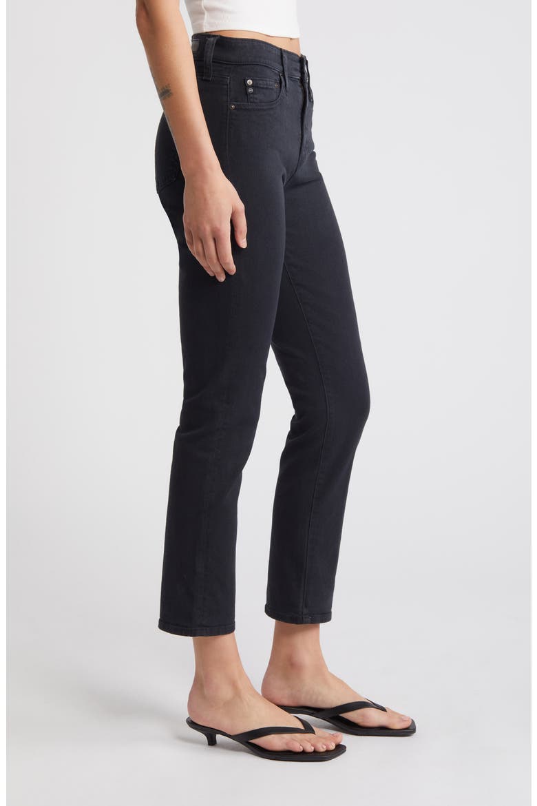 Mari High Waist Crop Jeans, Alternate, color, SULFUR BLACK