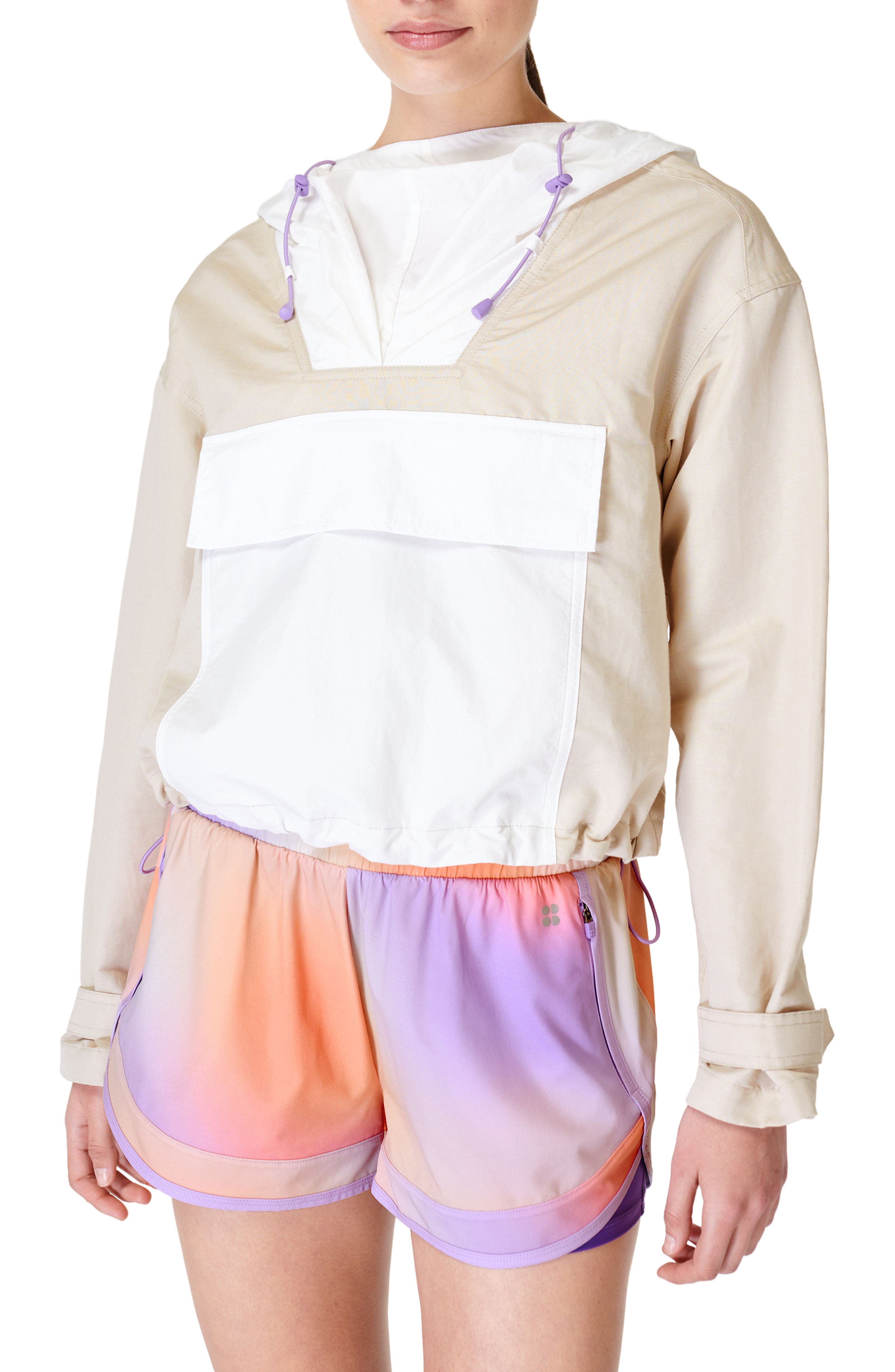 Sweaty Betty Nomad Colorblock Hooded Pullover Jacket