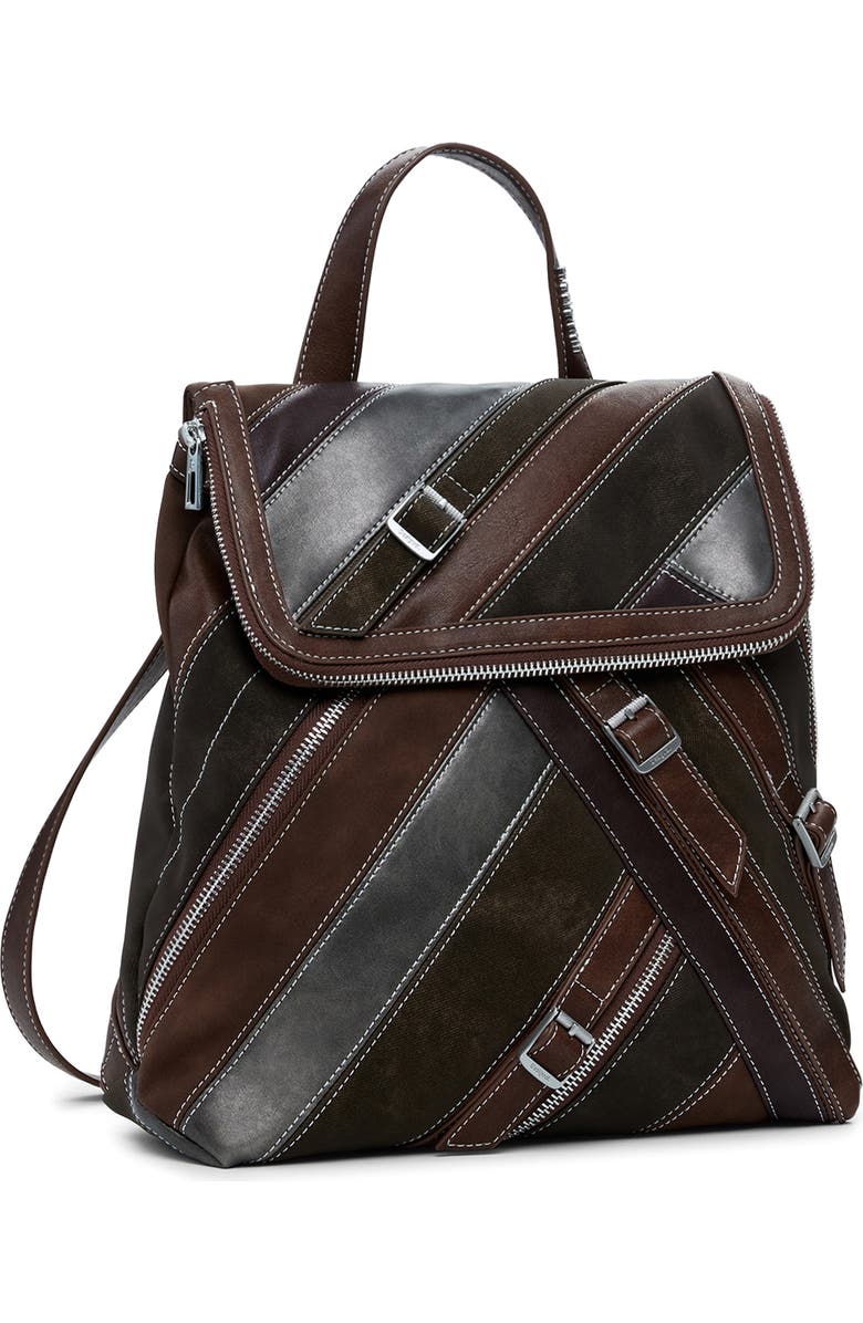 Desigual Small Straps & Zip Detail Backpack, Alternate, color, Brown
