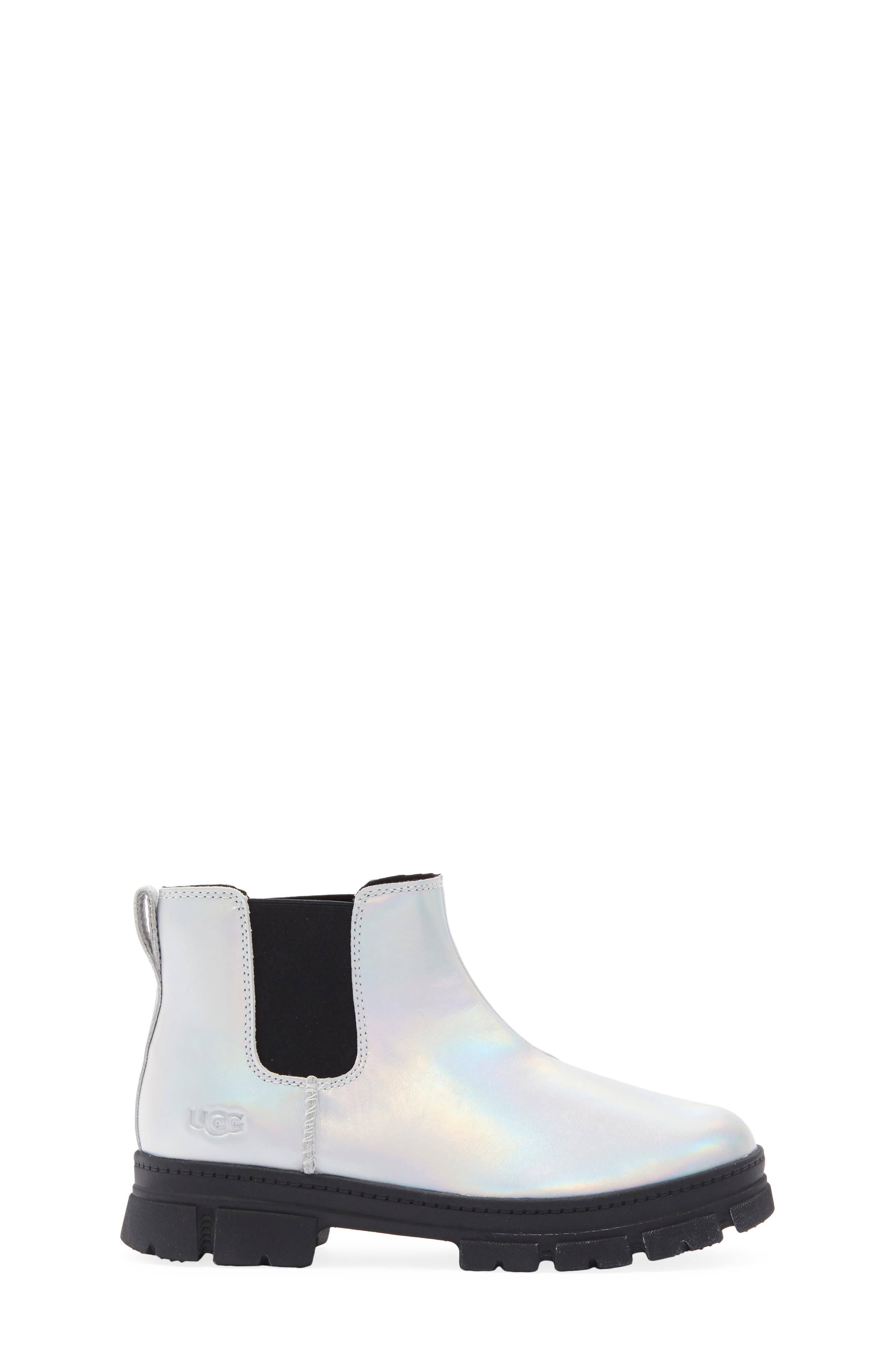 UGG<sup>®</sup> Kids' Ashton Chelsea Shine Boot, Alternate, color, Silver