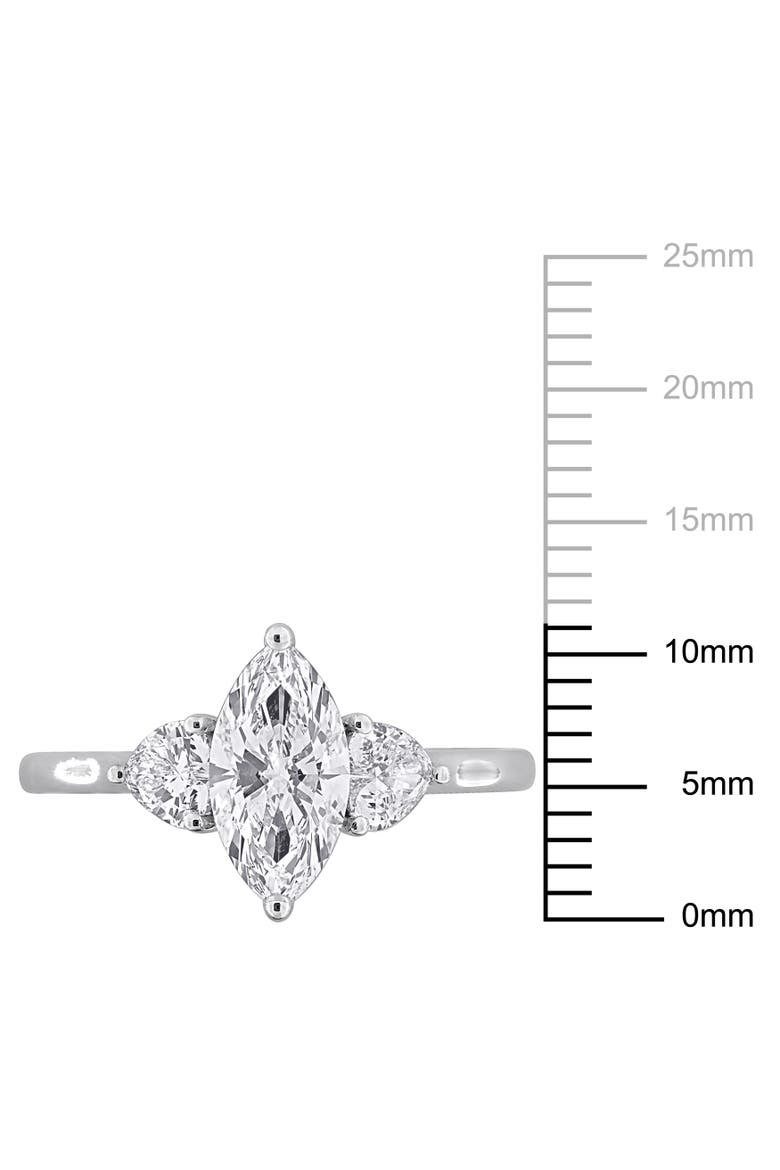Lab Grown Diamond 3 Stone Ring 14k, Alternate, color, White Gold