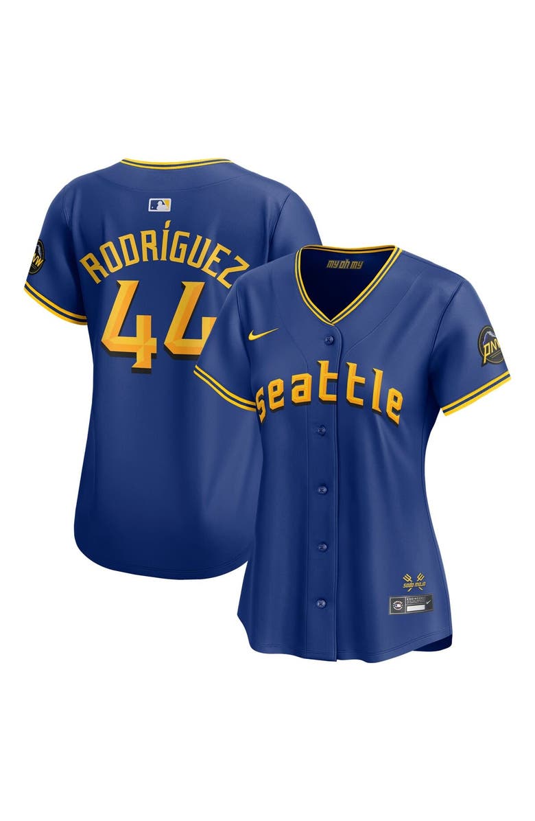 Nike Women's Nike Julio Rodriguez Royal Seattle Mariners City Connect Limited Player Jersey, Main, color, 