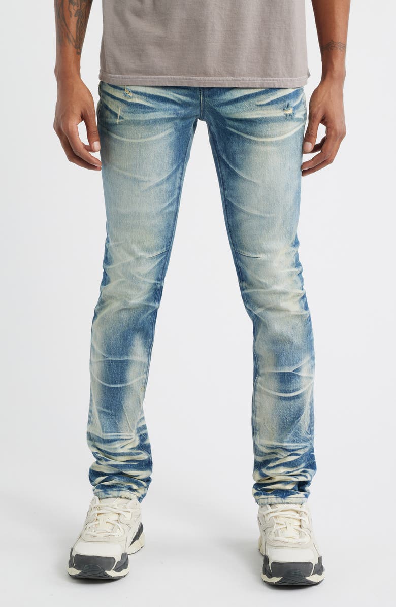 RtA Clayton Skinny Jeans, Main, color, Stacked Medium Blue