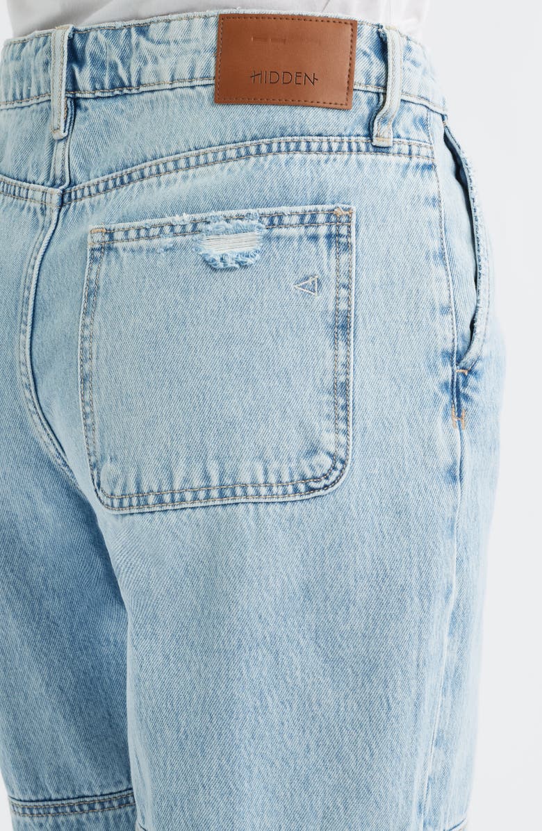 HIDDEN JEANS 33 Hour Seamed Dad Jeans, Alternate, color, Light Wash
