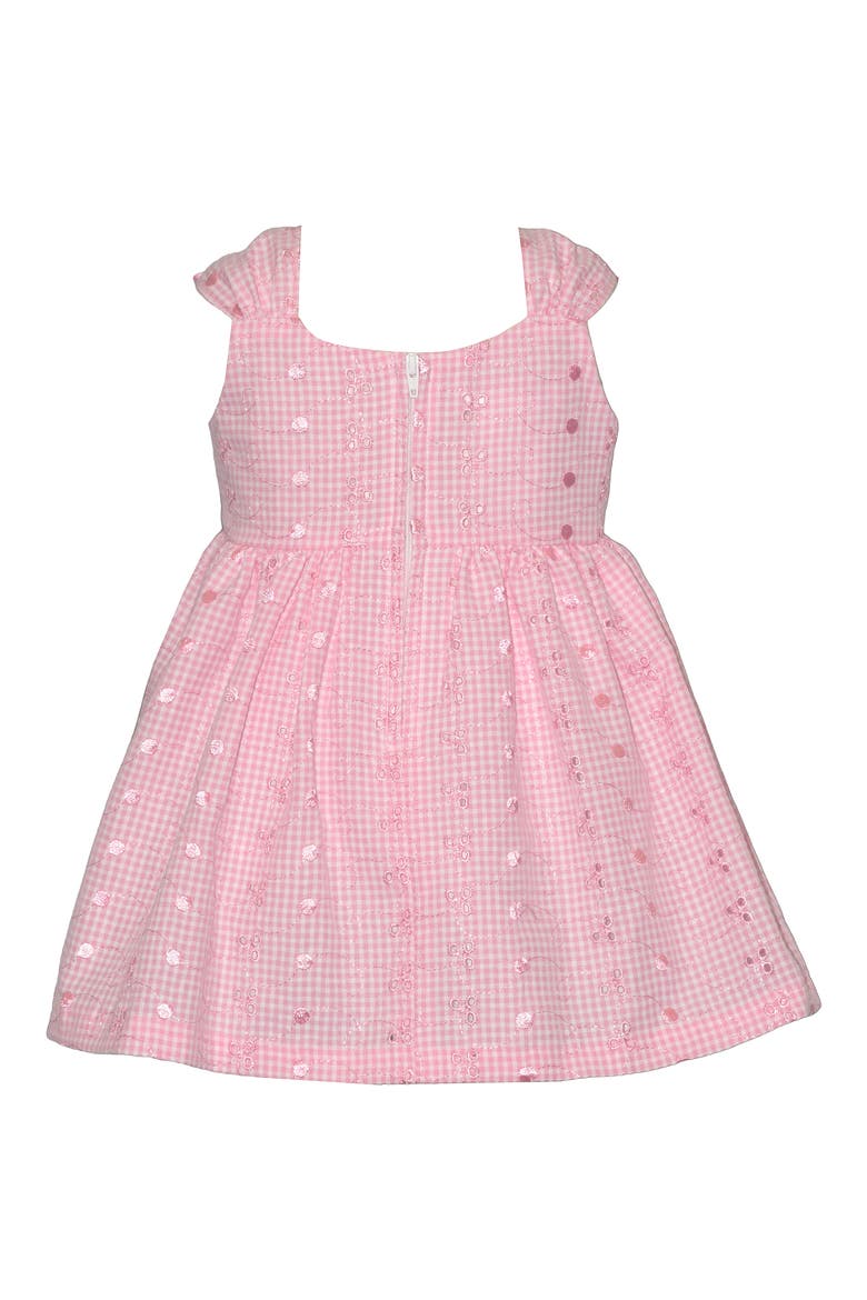 Eyelet Bow Shoulder Dress, Alternate, color, PINK