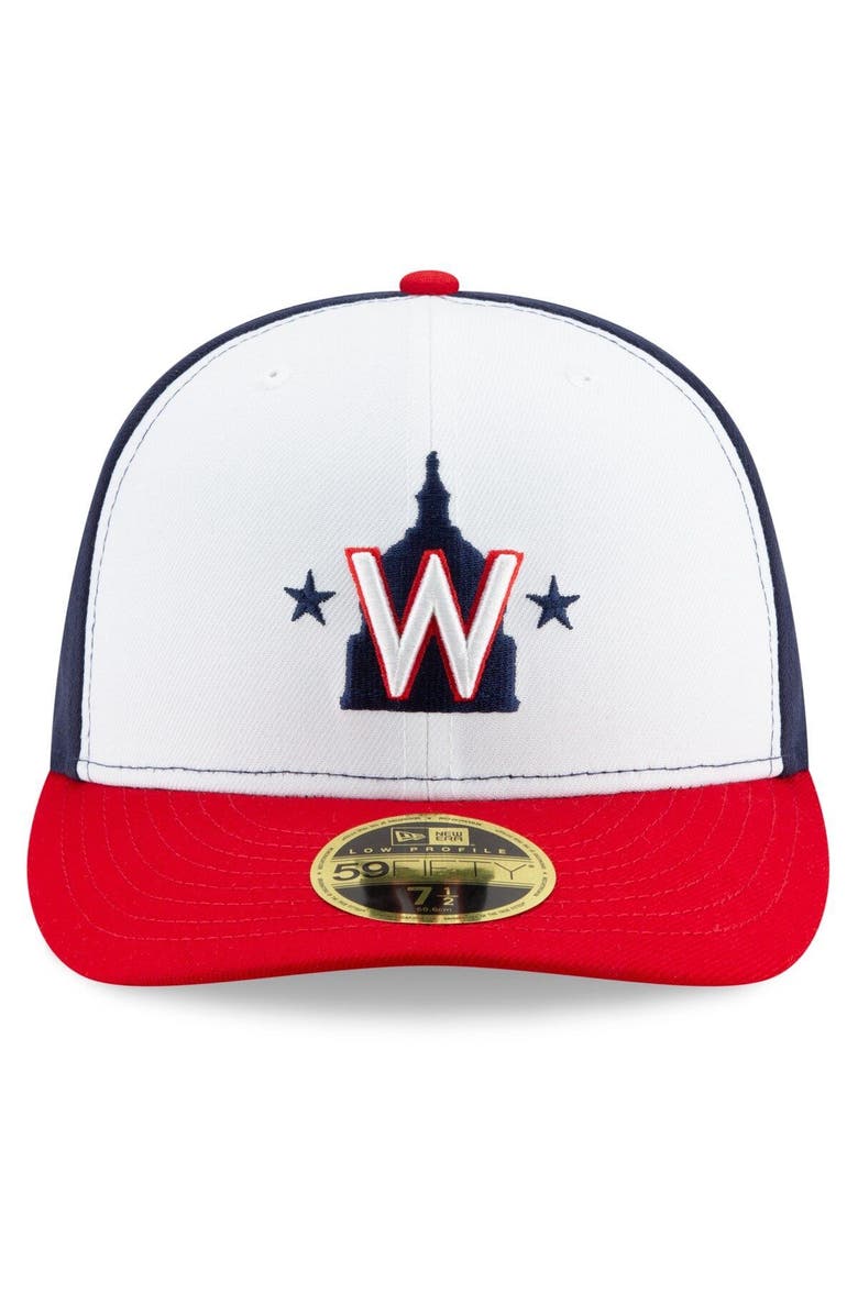 New Era Men's New Era White/Navy Washington Nationals Alternate 2020 Authentic Collection On-Field Low Profile Fitted Hat, Alternate, color, White