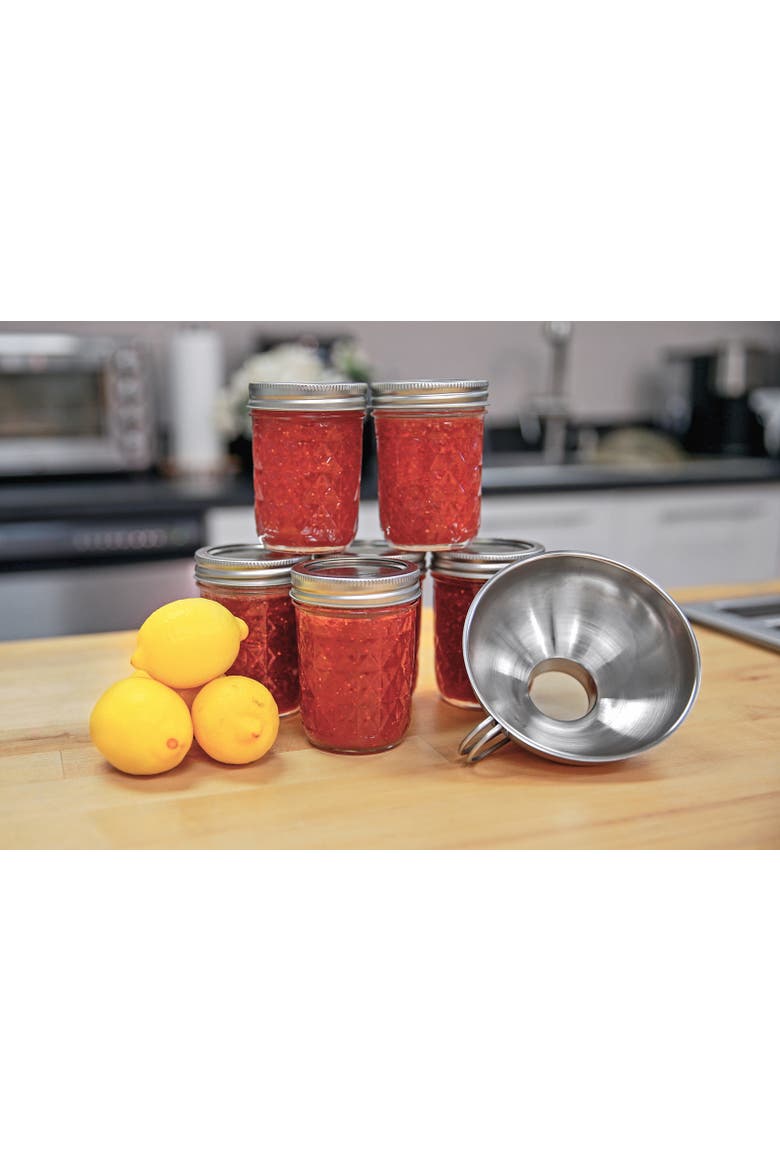 Wide Mouth Canning Funnel, Stainless Steel, 5.5-Inch Diameter, Alternate, color, Silver