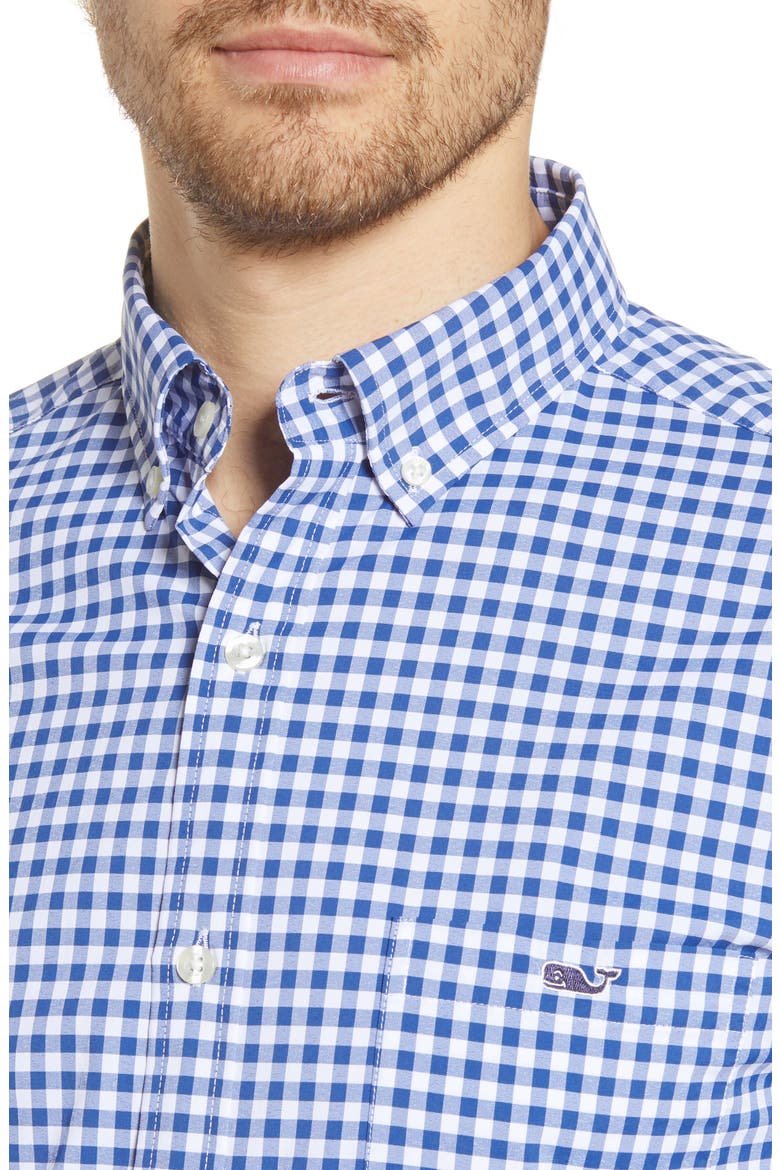 Tucker Evernia Classic Fit Check Button-Down Performance Shirt, Alternate, color, BLUE BAY