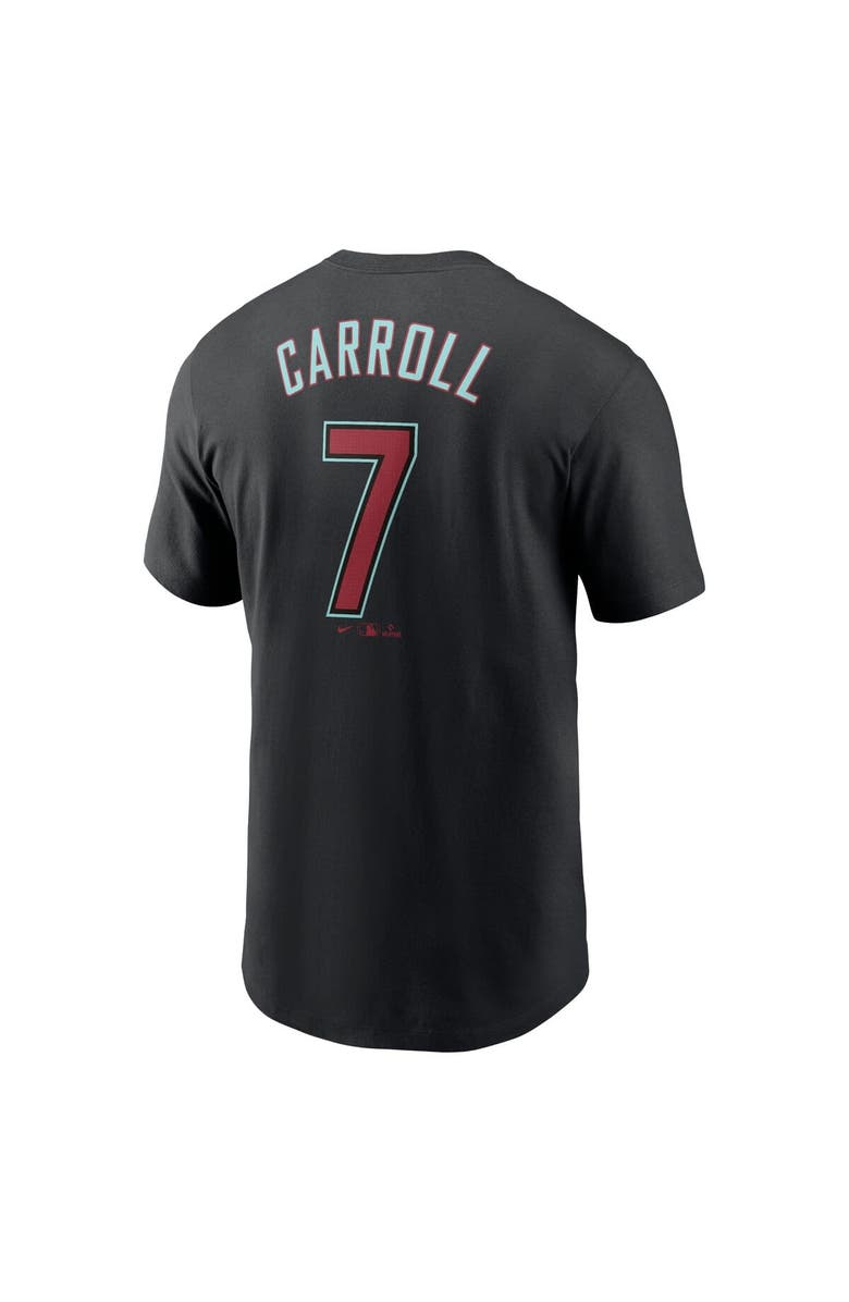 Nike Men's Nike Corbin Carroll Black Arizona Diamondbacks 2024 Fuse Name & Number T-Shirt, Alternate, color, Black