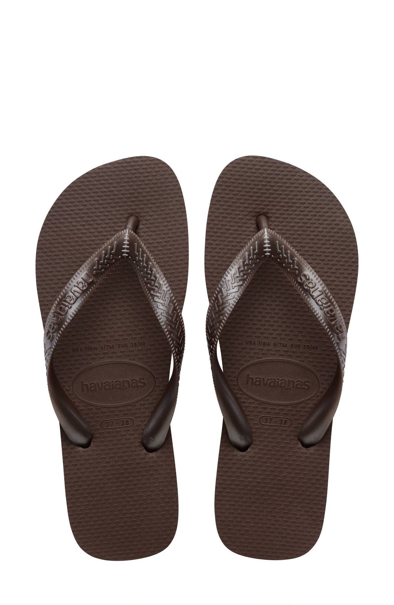 Havaianas Top Tiras Flip Flop, Alternate, color, Dark Brown