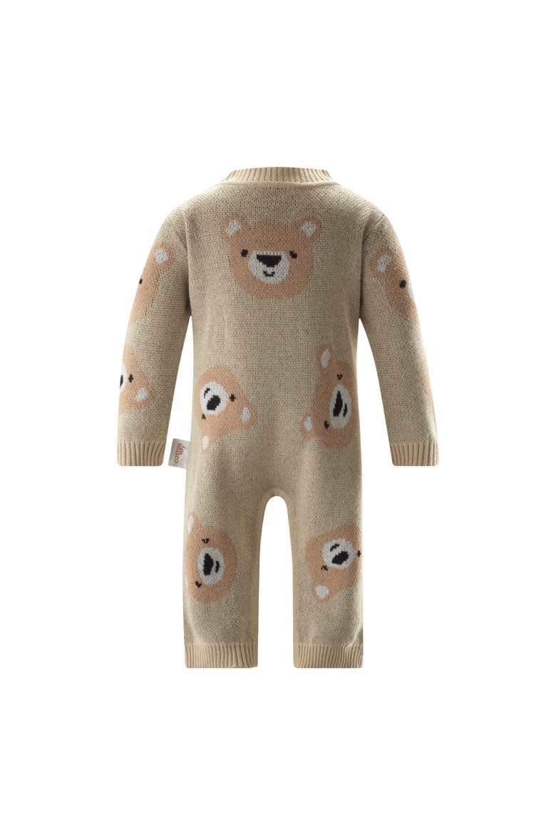 Teddy Knit Playsuit, Alternate, color, Brown