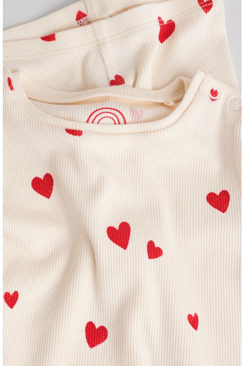 Ruffle Heart Rib Top & Pants Set, Alternate, color, NEUTRAL