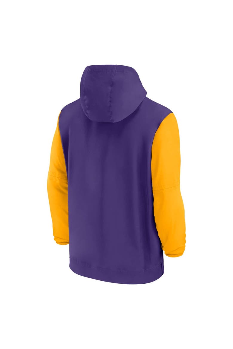 Men's Nike Purple LSU Tigers 2024 Sideline Pregame Player Half-Zip Hoodie, Alternate, color, Purple