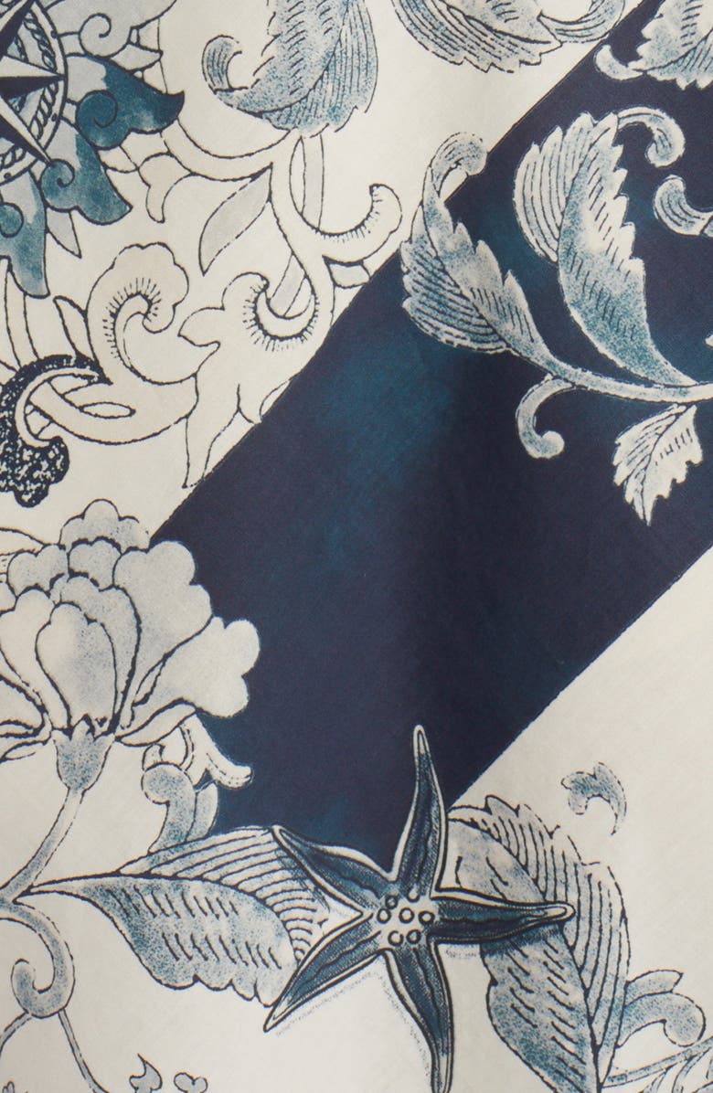 Etro Carole Mixed Motif Faux Wrap Midi Dress, Alternate, color,