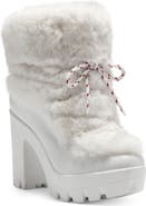 Jessica Simpson Mirie Faux Fur Platform Lug Sole Boot