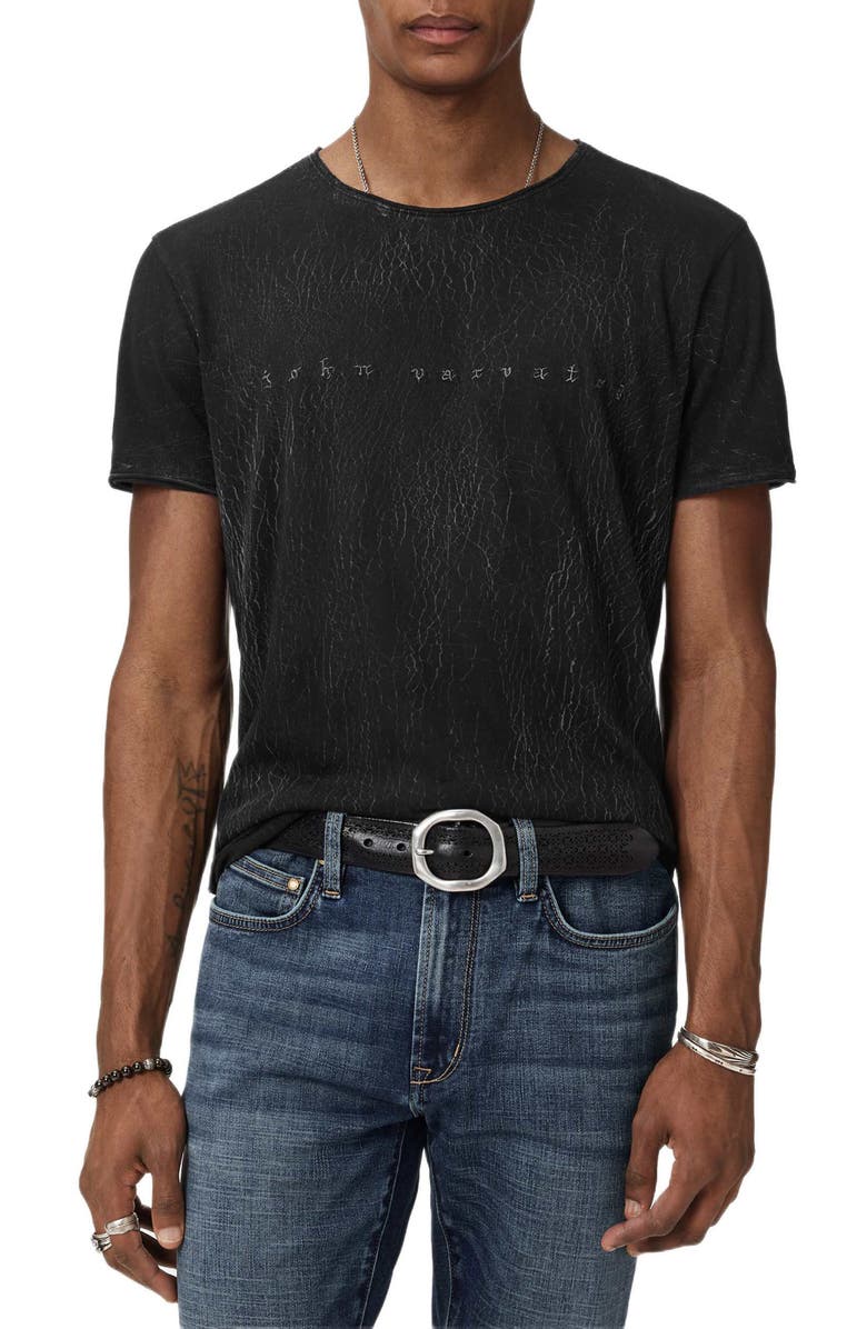 John Varvatos Raw Edge Graphic T-Shirt, Main, color, 