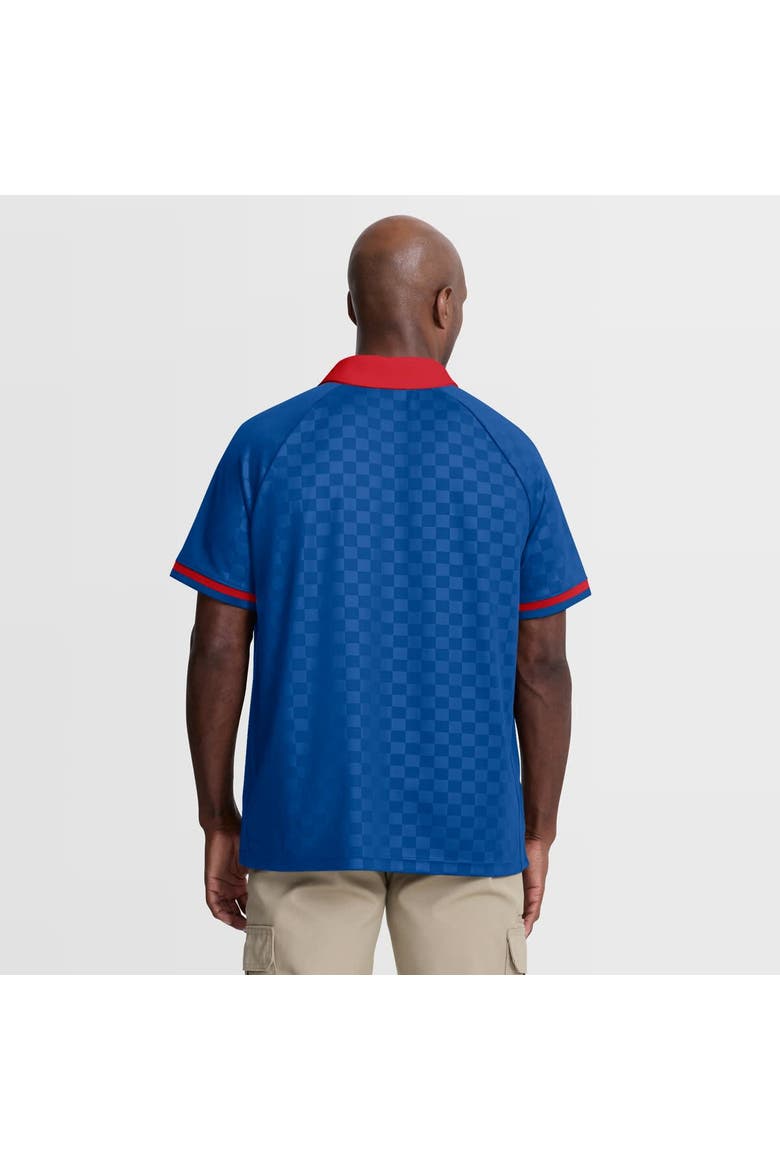 Men's Fanatics Royal/Red New York Giants Homerun Raglan V-Neck Polo, Alternate, color, Royal