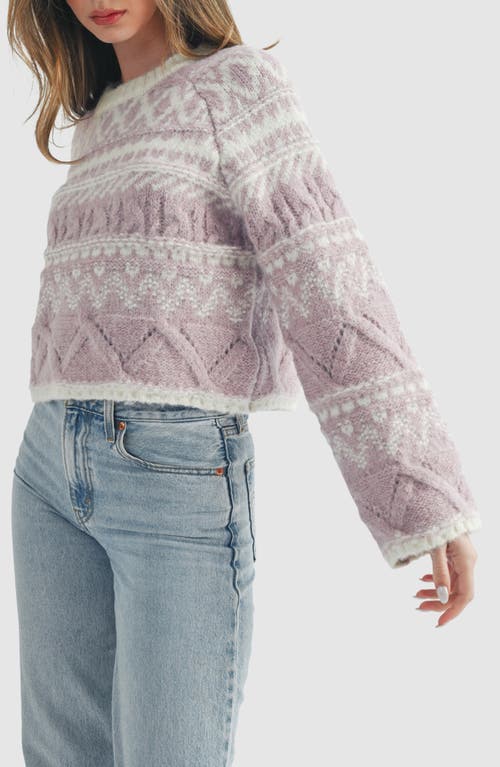 Lush Chunky Knit Pullover Sweater In Pink