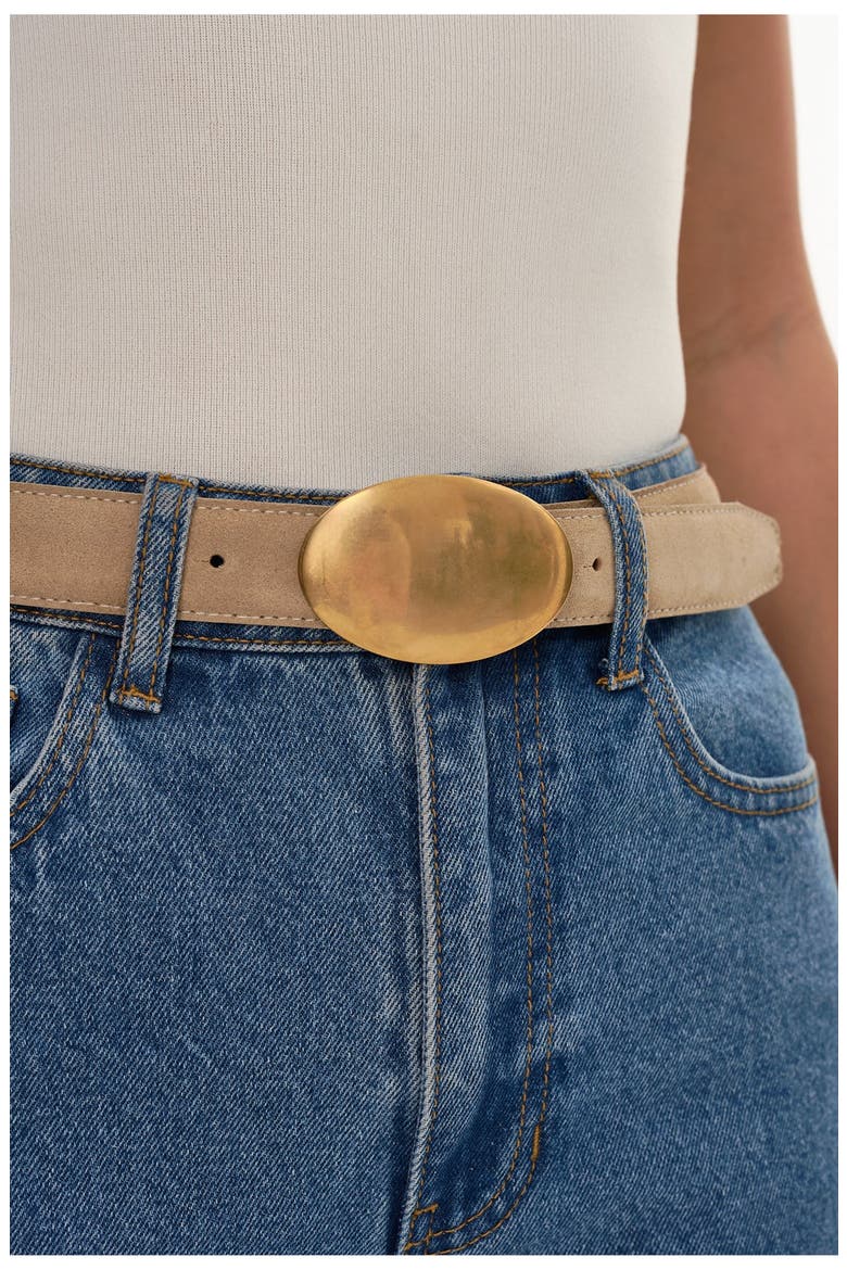 Marbella | Suede Belt, Alternate, color, Stone