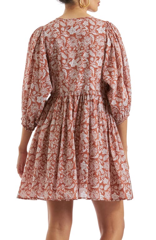 RIPE MATERNITY RIPE MATERNITY CALI LONG SLEEVE COTTON MATERNITY/NURSING DRESS 