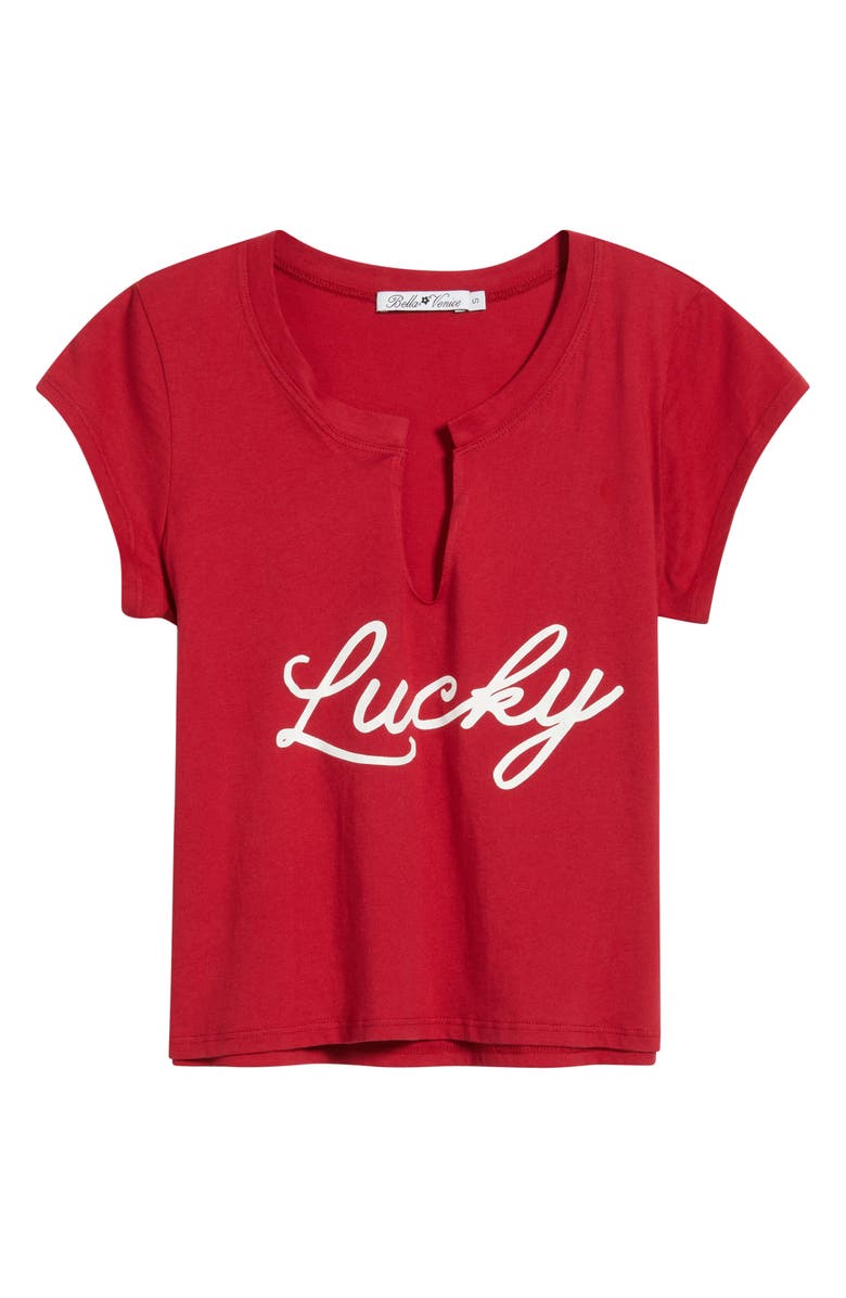 Bella Venice The Lucky Cotton Graphic T-Shirt, Alternate, color, Red