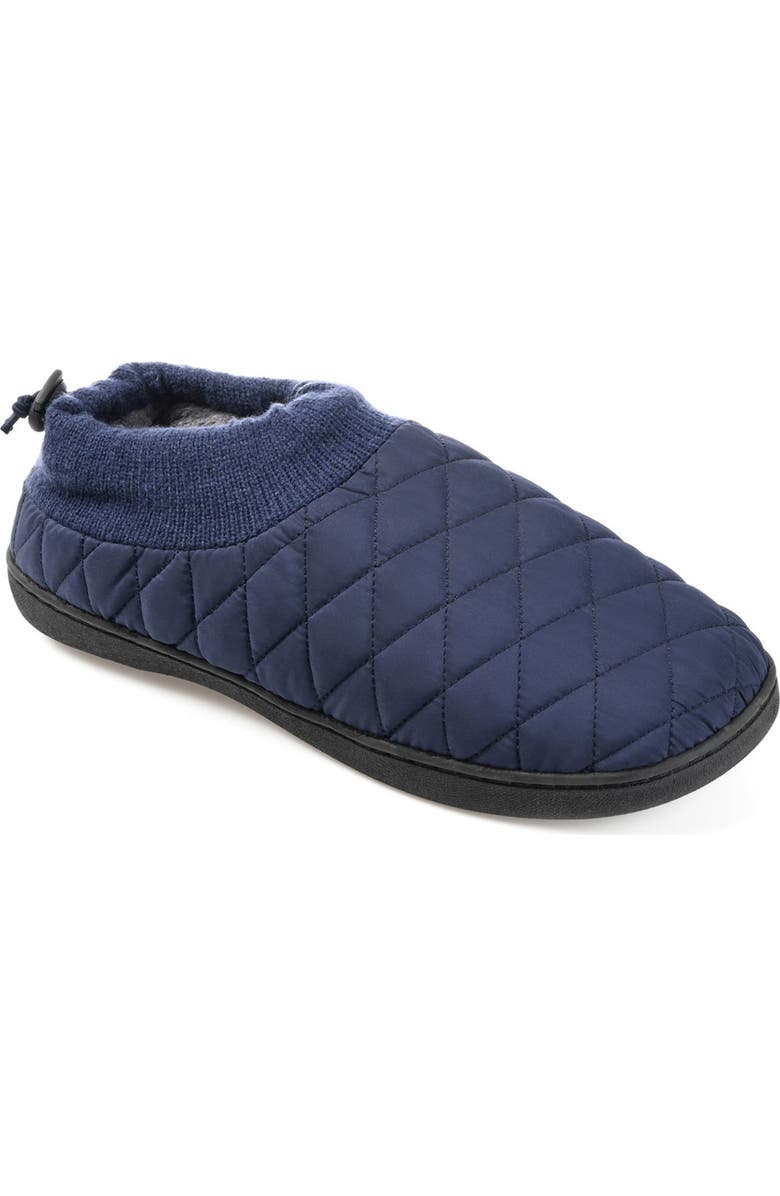 VANCE CO . Fargo Quilted Faux Fur Lined Slipper, Main, color, Blue
