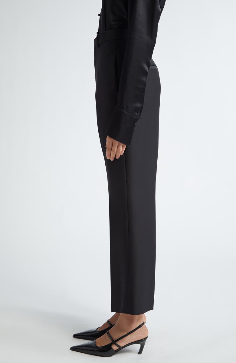 BITE Studios Credo Frill Organic Wool Flare Trousers, Alternate, color, 