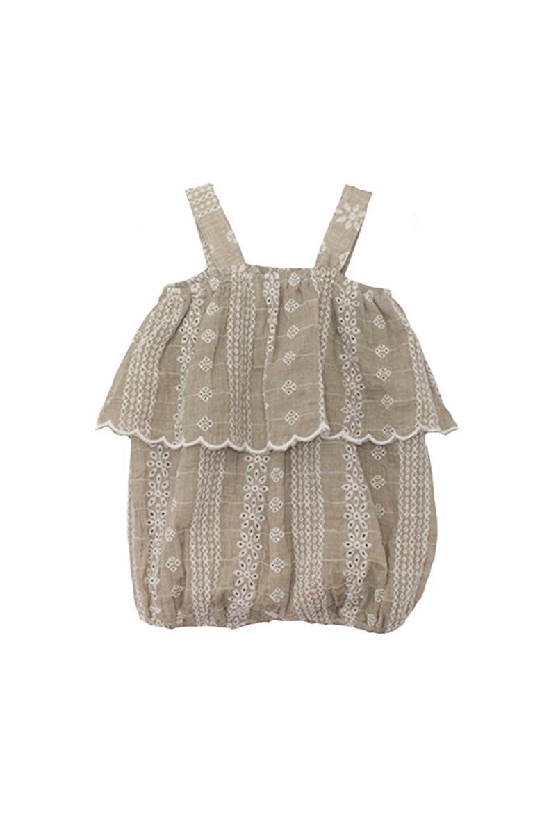 Mabel + Honey Espresso Sleeveless Romper, Alternate, color, Brown