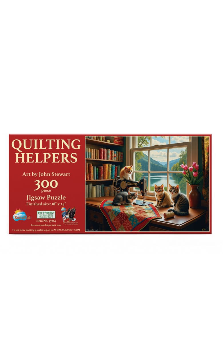 Sunsout Quilting Helpers 300 piece Jigsaw Puzzle for Adults, Alternate, color, Multicolor