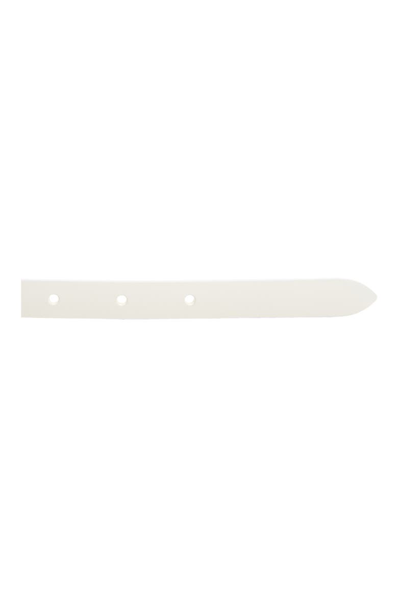 Odena Faithful Leather Belt, Alternate, color, CHALK/ SILVER