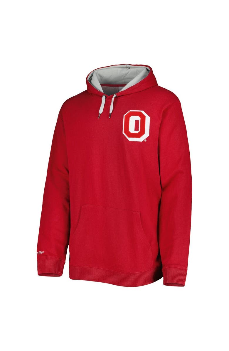 Mitchell & Ness Men's Mitchell & Ness Scarlet Ohio State Buckeyes Classic French Terry Pullover Hoodie, Alternate, color, 