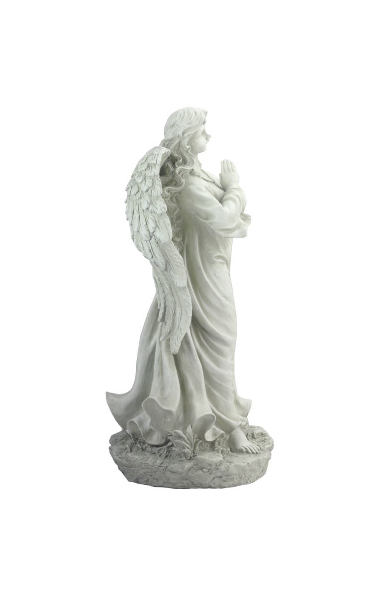 Northlight 24.5" Light Olive Green Praying Angel Decorative Outdoor Garden Statue, Alternate, color, Green