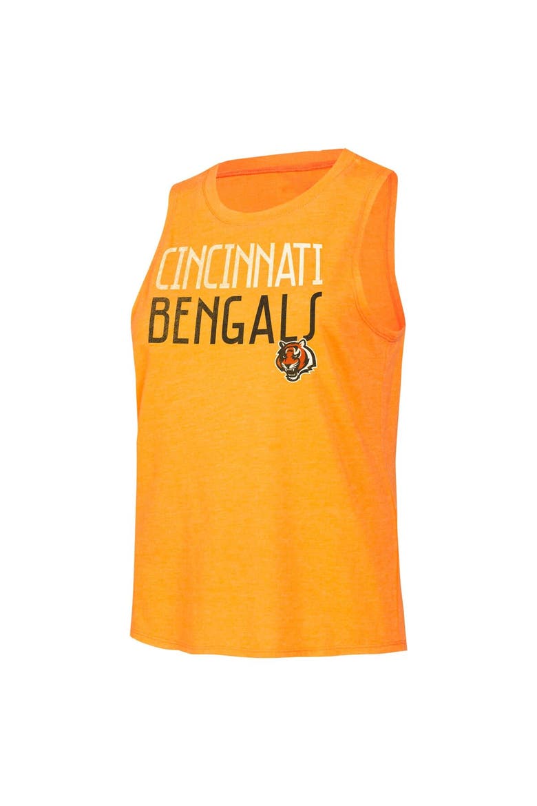 Women's Concepts Sport Black/Orange Cincinnati Bengals Muscle Tank Top & Pants Lounge Set, Alternate, color, Black