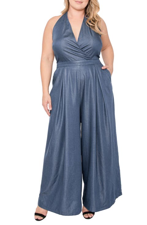 London Sleeveless Wide Leg Jumpsuit (Plus Size)