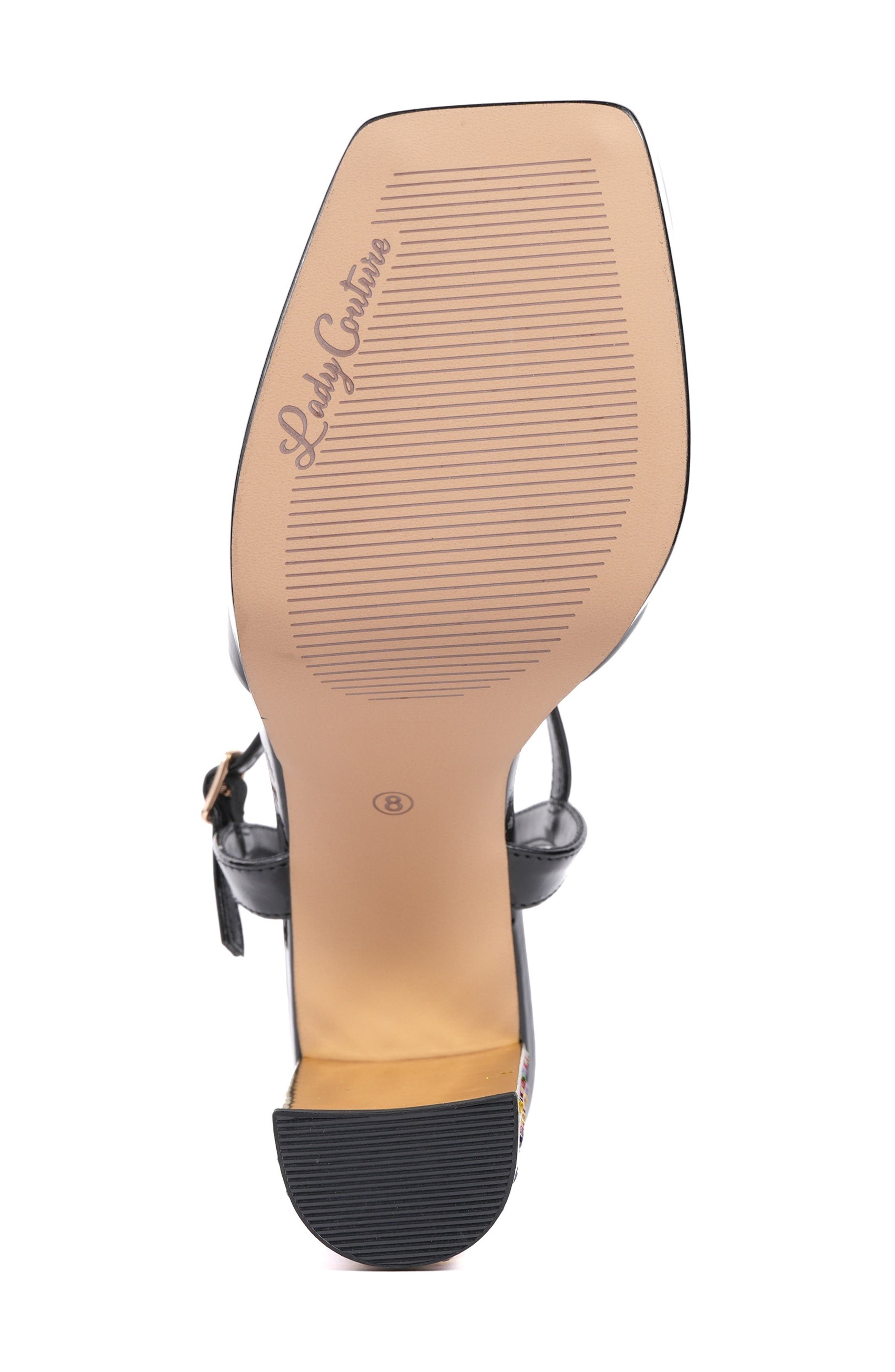 LADY COUTURE Pretty Sandal, Alternate, color, Black