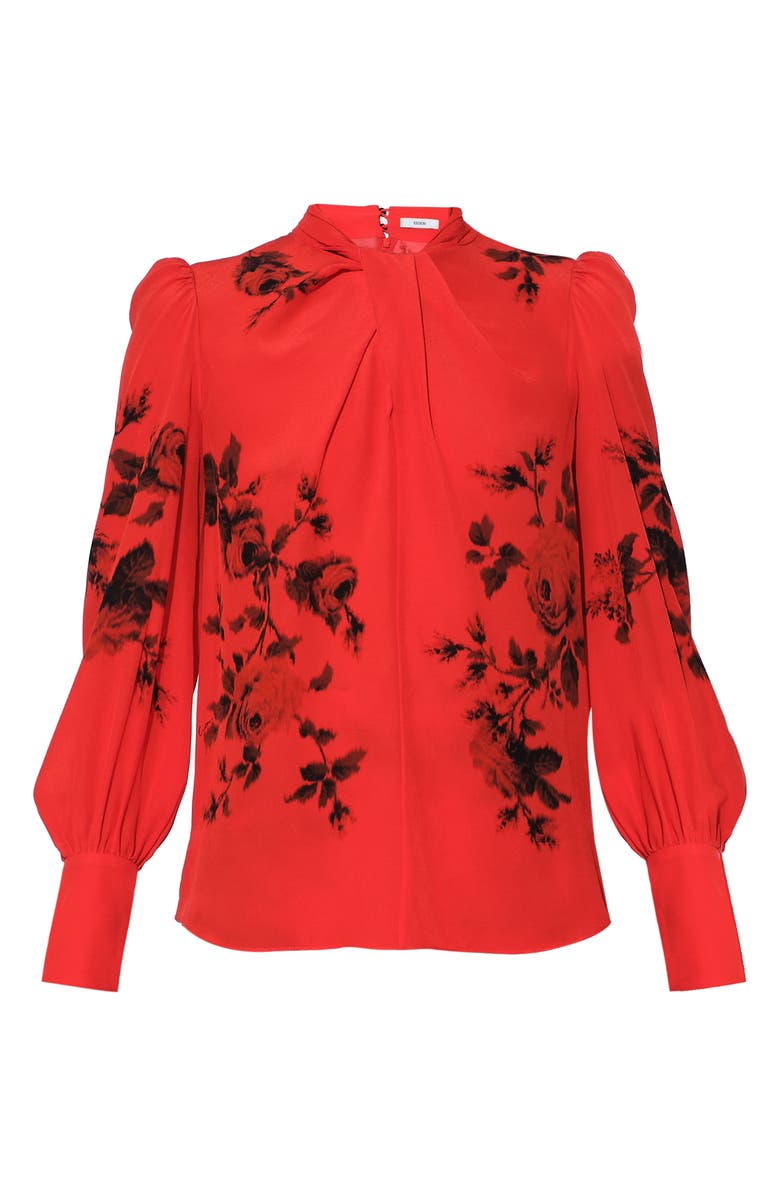 Erdem Fayola Floral Print Silk Crêpe de Chine Blouse, Alternate, color, 