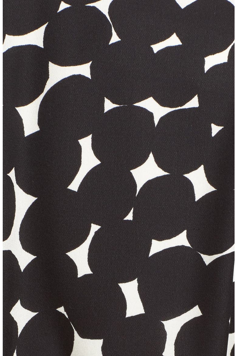 blot dot silk dress, Alternate, color, FRENCH CREAM/ BLACK