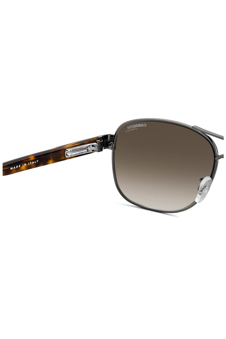 C Flex 60mm Gradient Rectangular Sunglasses, Alternate, color, DARK RUTHENIUM