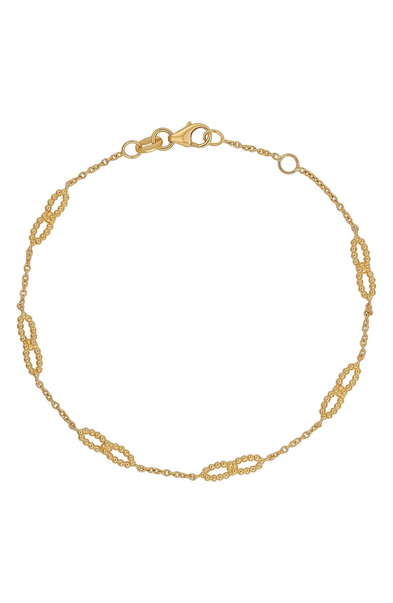 Bony Levy 14K Gold Beaded Station Bracelet, Main, color, 